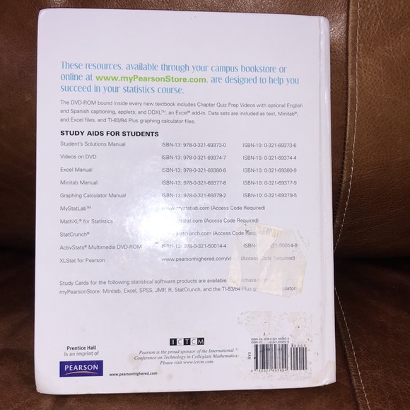 Elementary Statistics Picturing the World 5th edition hard cover Book - Picture 2 of 4